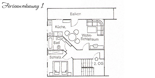 Ferienwohnung 1 Grundriss Ferienwohnung 1 Grundriss