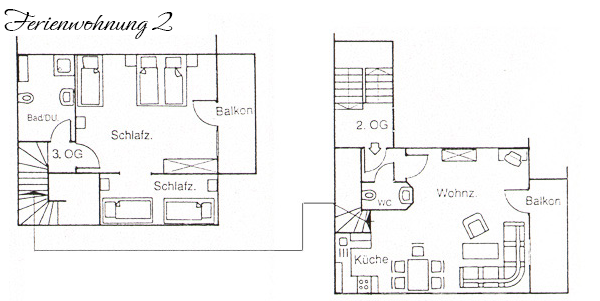 Ferienwohnung 2 Grundriss